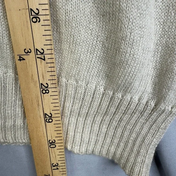 Jil Sander Wool Sweater Made in Italy Beige Minimalist Knitwear Menswear 42 XL - Picture 7 of 8